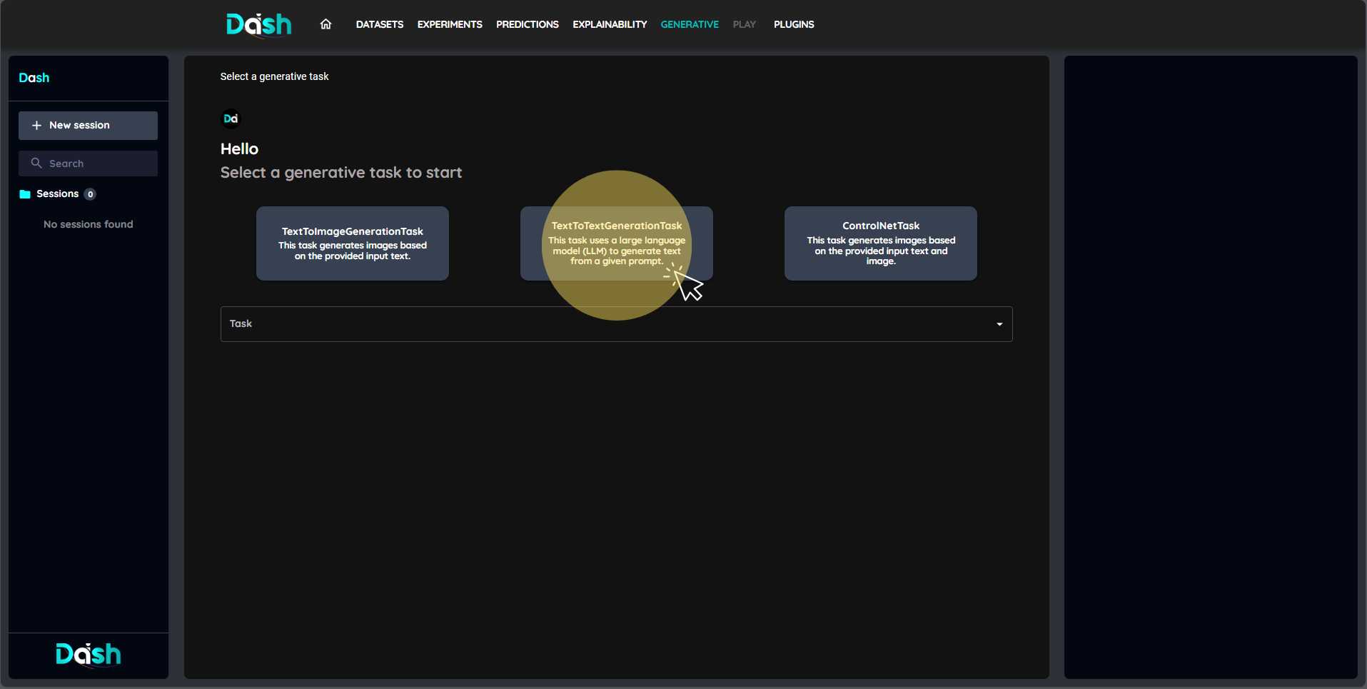 Select generative task