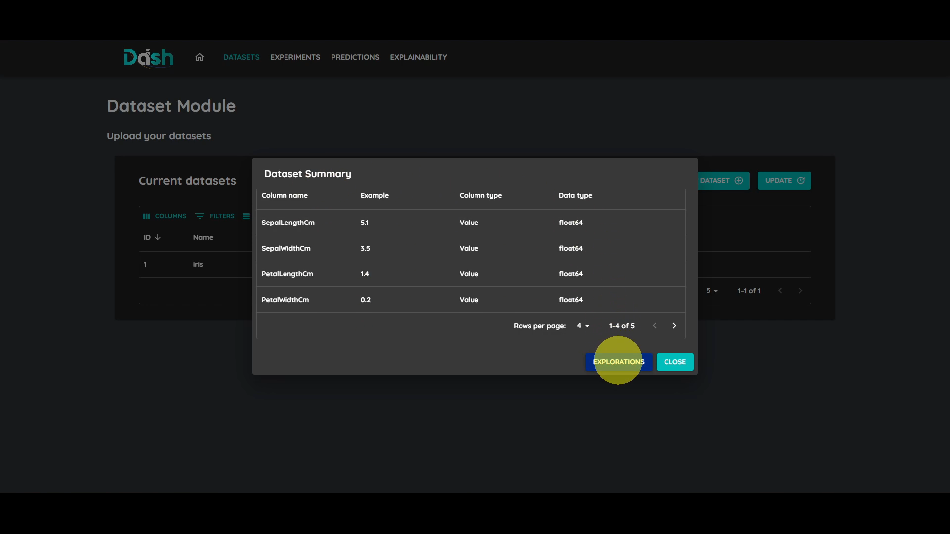 Open exploration module