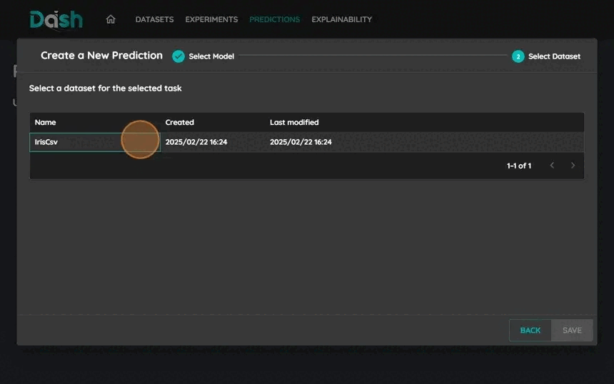Select dataset