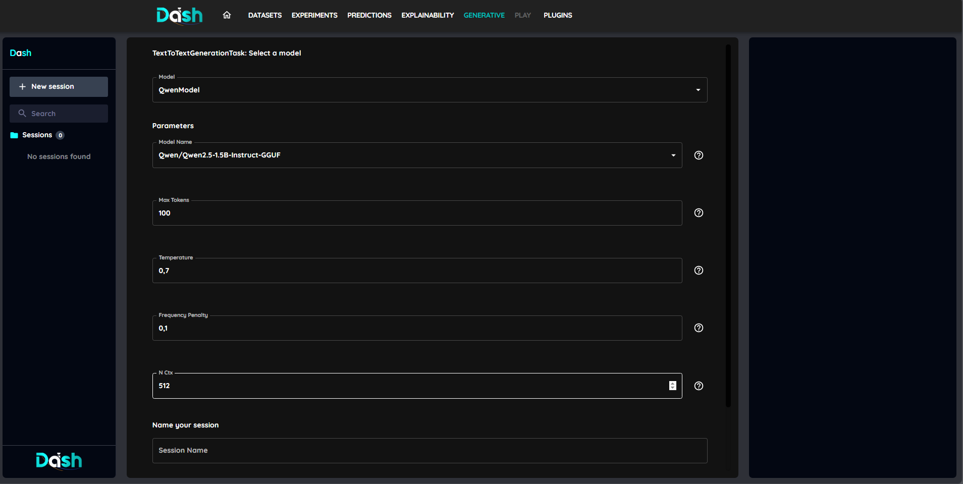 Configure model